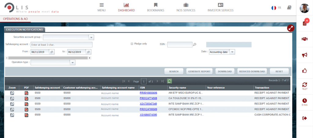 Securities transactions