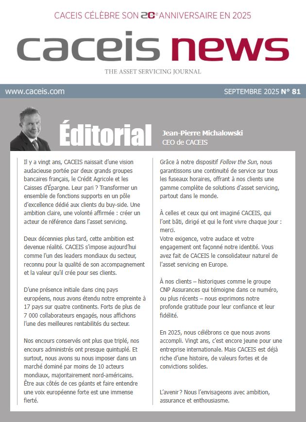 CACEIS News No. 81 - Septembre2025