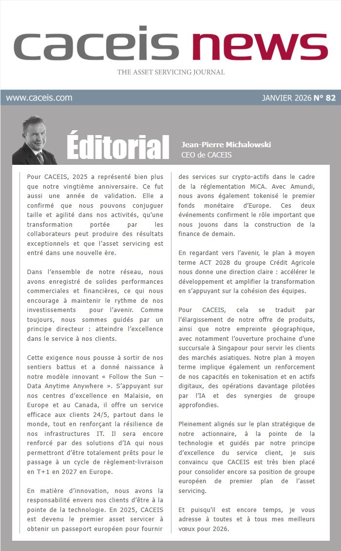 CACEIS News No. 82 - Janvier 2026