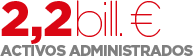 Activos administrados 2,2 billones €