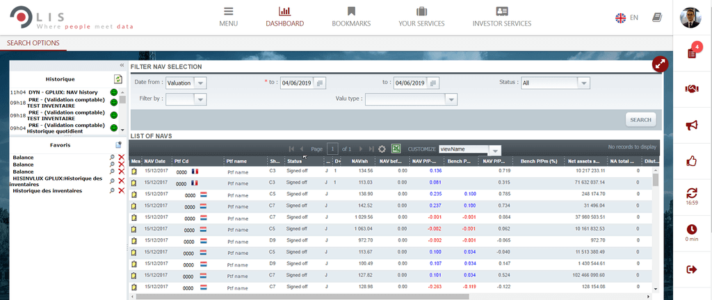 Suivi & Validation de vos Valeurs Liquidatives (VL)
